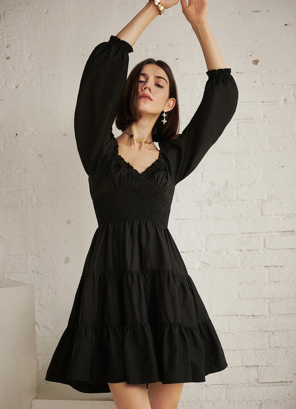 Robe Patineuse Chic Noire - gallery 1