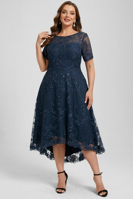 Robe Chic Élégance Marine Pailletée - gallery 8