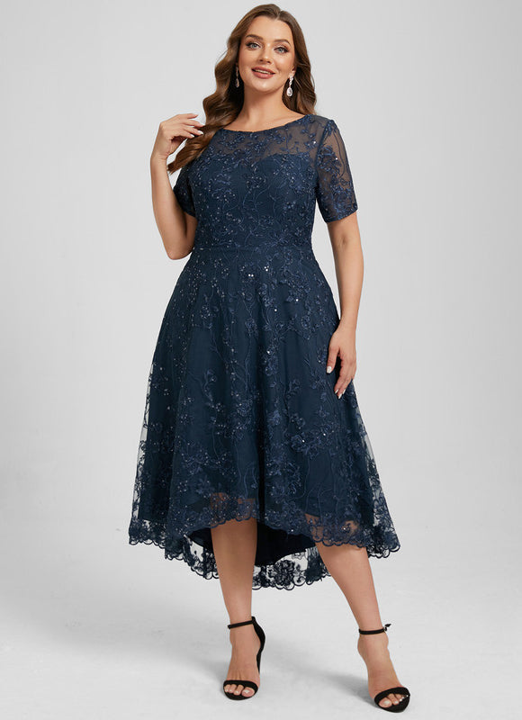 Robe Chic Élégance Marine Pailletée - gallery 8
