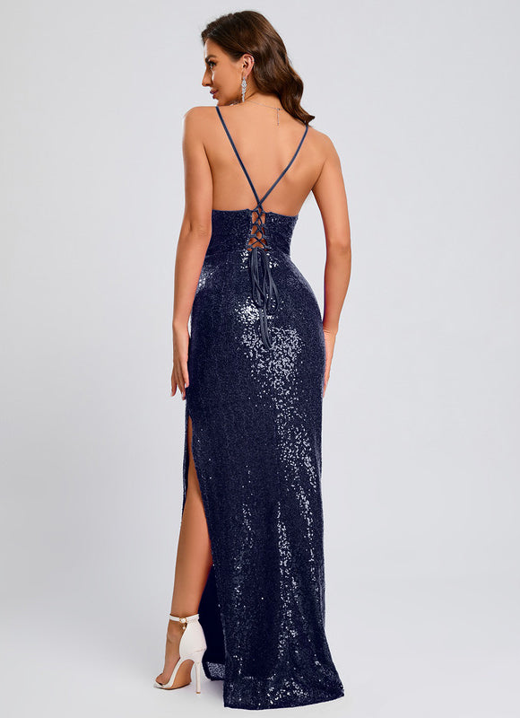 Robe Chic Paillette Marine Chic
