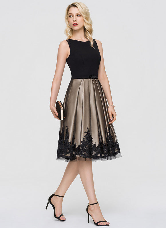 Robe Chic Élégance Tulle Noire - gallery 2
