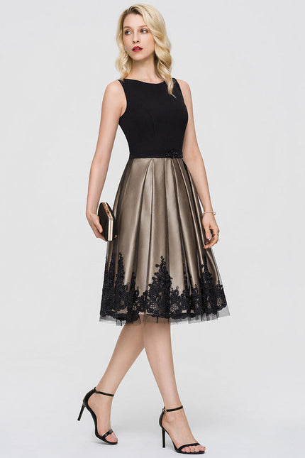 Robe Chic Élégance Tulle Noire - gallery 2