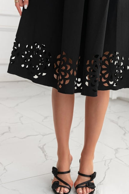 Robe Chic Noire Ajourée - gallery 5