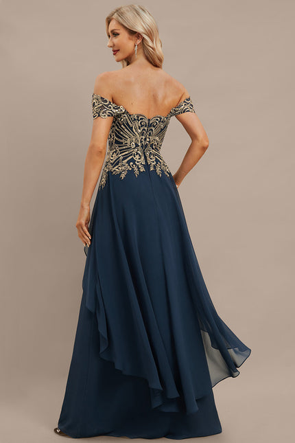Robe Chic Élégance Marine Ornée - gallery 5