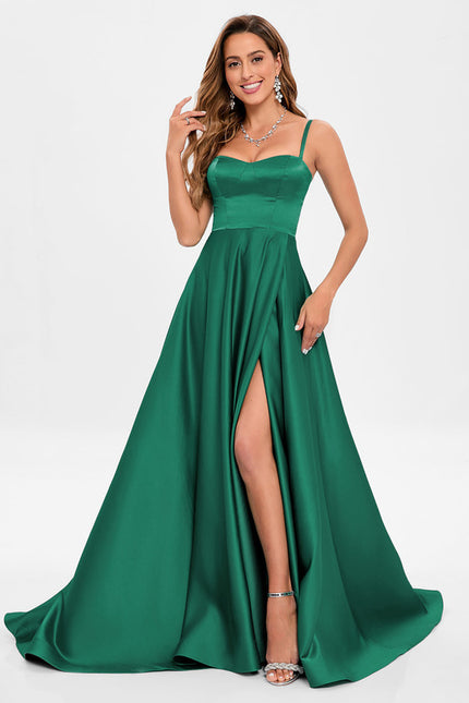 Robe Chic Satin Éclat Verdoyant - gallery 3