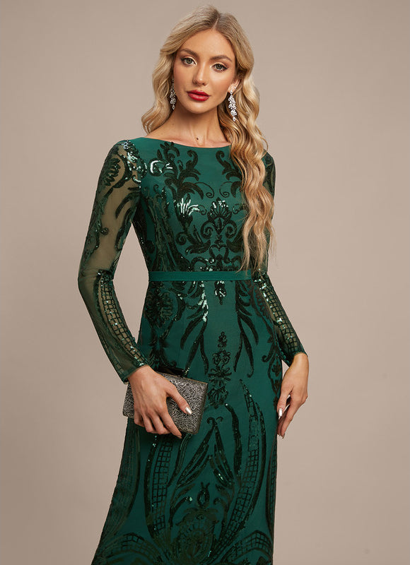 Robe Chic Pailletée Émeraude - gallery 5