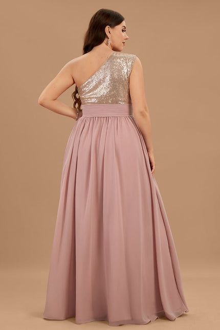 Robe Chic Éclat Rosé Asymétrique - gallery 6