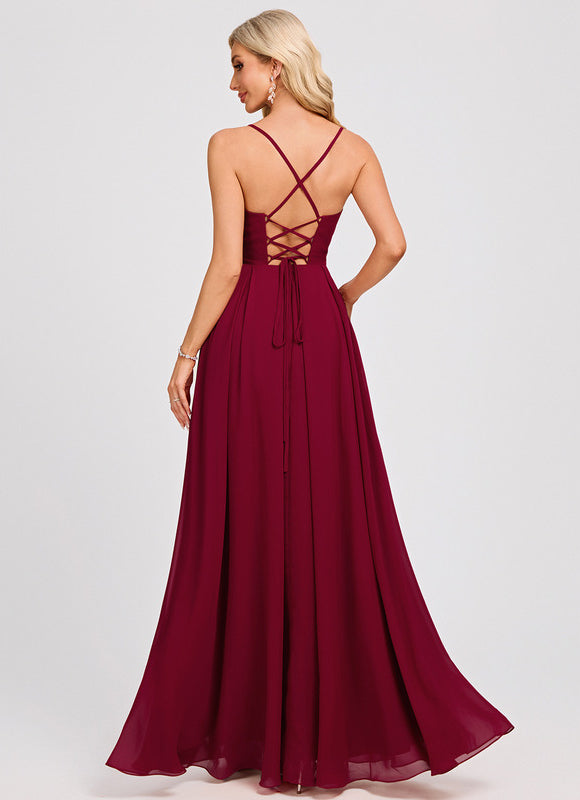 Robe Chic Bordeaux Flottante - gallery 5