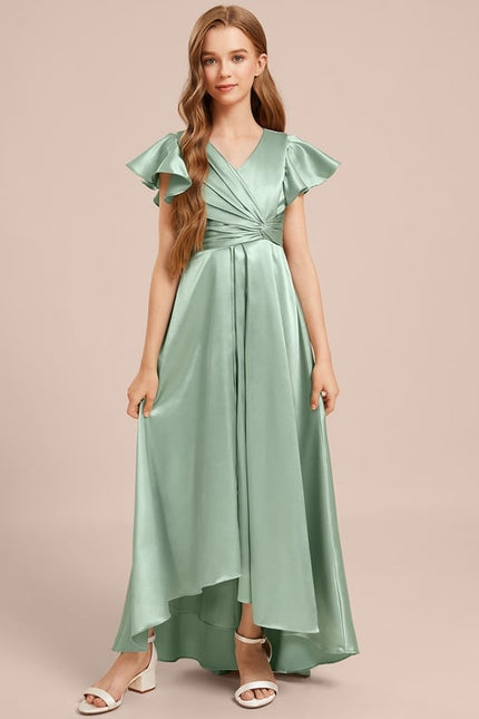 Robe Chic Satinée Junior Bleu Ciel - gallery 1