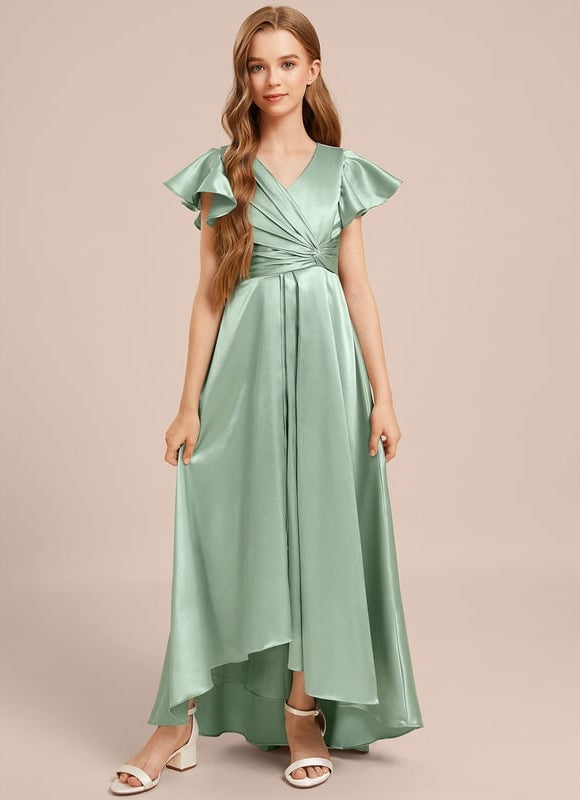 Robe Chic Satinée Junior Bleu Ciel - gallery 1