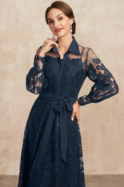 Robe Chic Velours Céleste - gallery 1