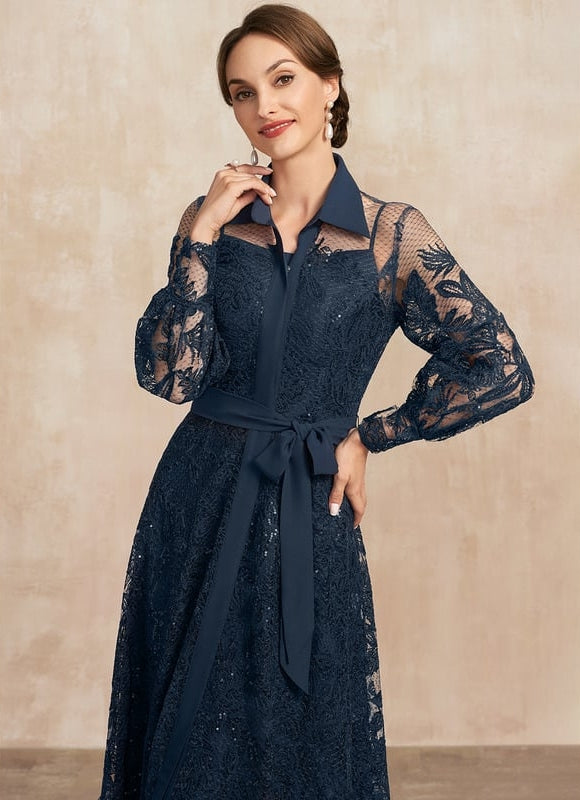 Robe Chic Velours Céleste - gallery 1