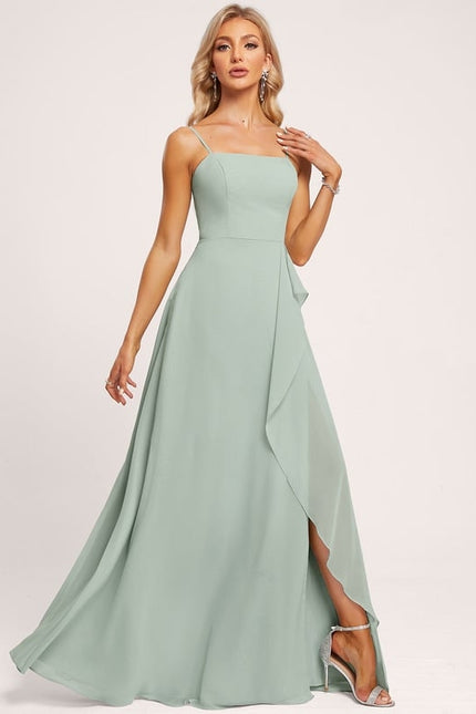 Robe Chic Longue Verte Raffinée - gallery 3