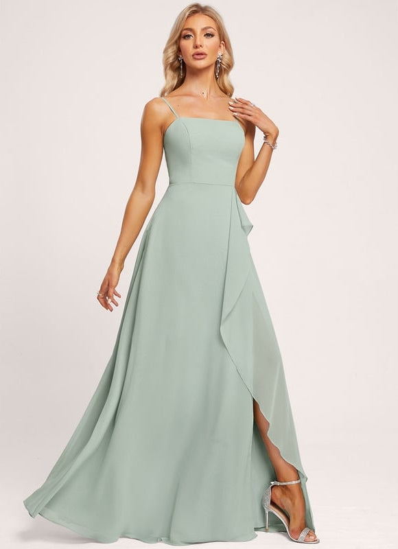 Robe Chic Longue Verte Raffinée - gallery 3