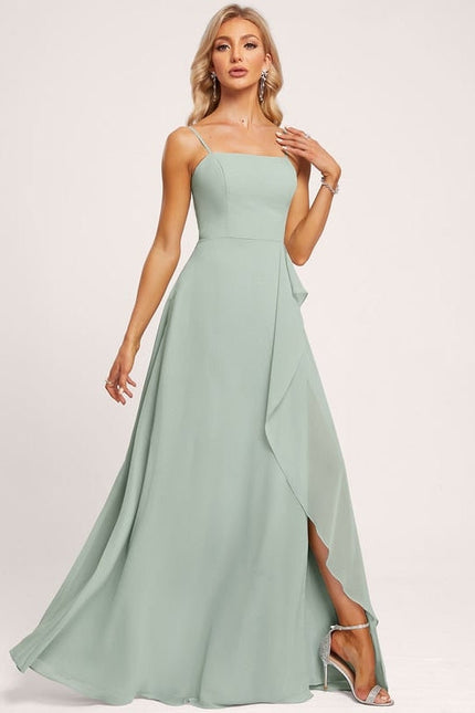 Robe Chic Longue Verte Raffinée - gallery 3