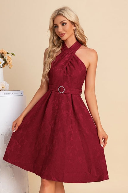 Robe Chic Trapèze Jacquard - gallery 2