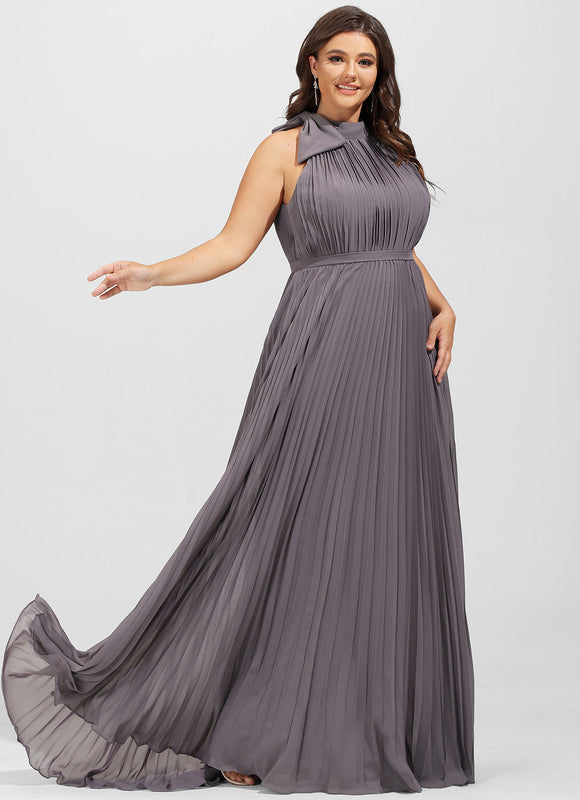 Robe Chic Satiné Taupe - gallery 3