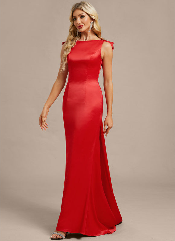 Robe Chic Satin Rouge Élégant - gallery 3