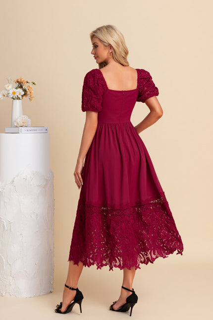 Robe Chic Bordeaux Romantique - gallery 2