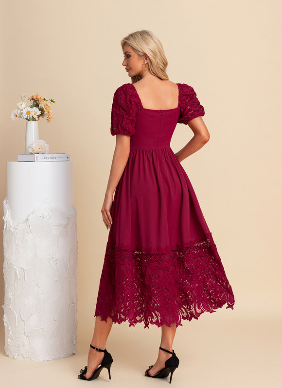 Robe Chic Bordeaux Romantique - gallery 2