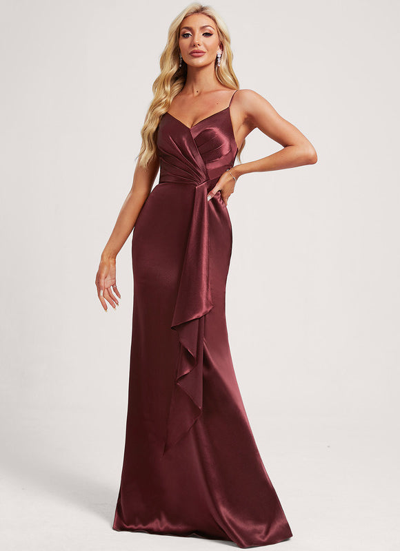 Robe Chic Velours Bourgogne