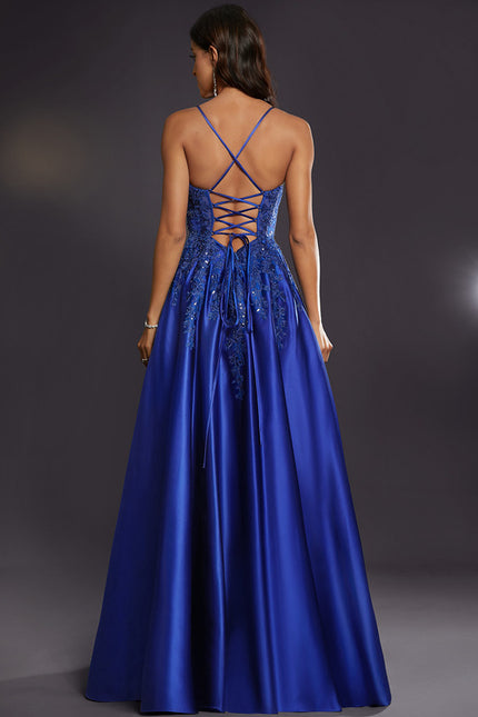 Robe Chic Éclat Azur Satiné - gallery 2