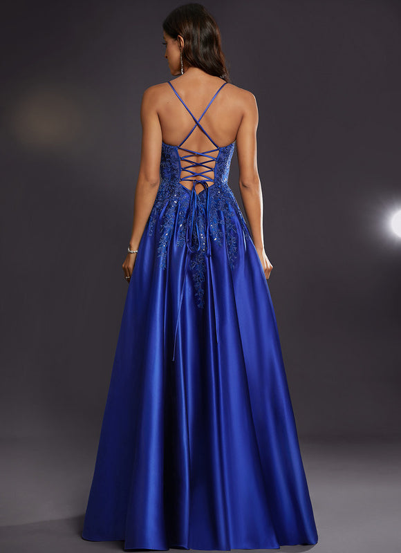 Robe Chic Éclat Azur Satiné - gallery 2