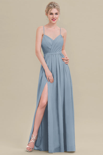 Robe Chic Longue Bordeaux Plissée