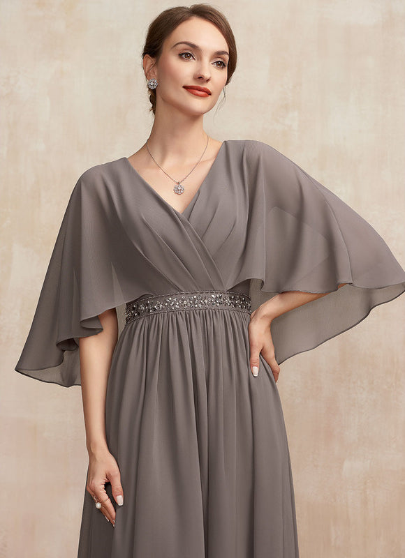 Robe Chic Longue Fluide Grise - gallery 1