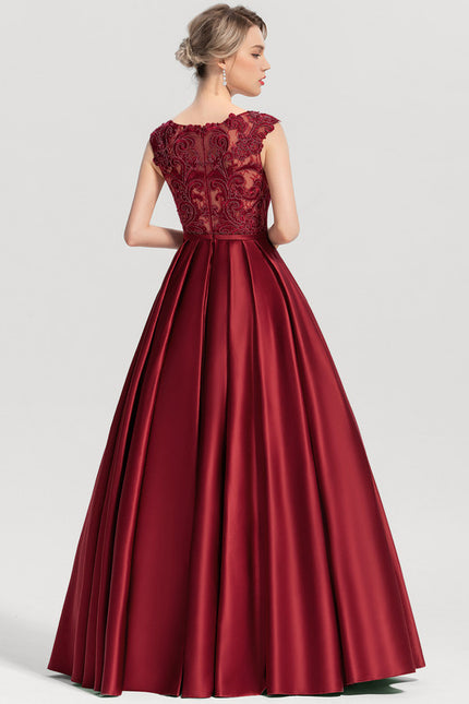 Robe Chic Rouge Satin Étoilé - gallery 2