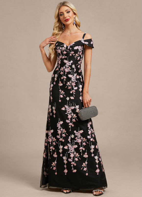 Robe Chic Florale Noire - gallery 2