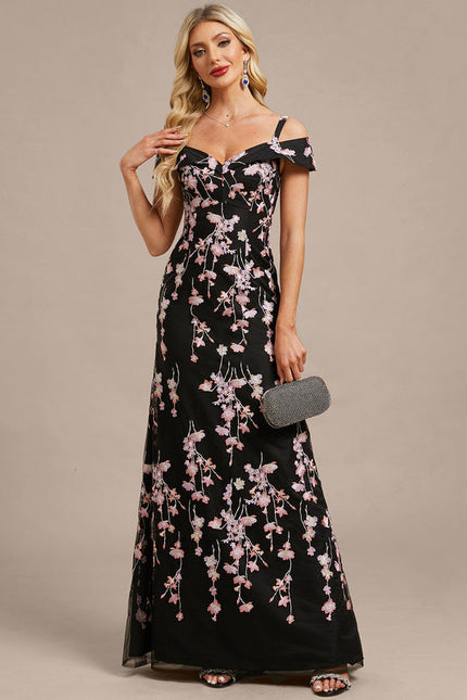 Robe Chic Florale Noire - gallery 2