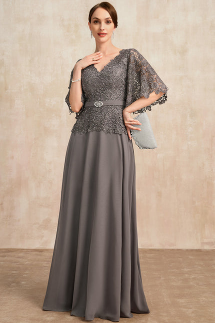 Robe Chic Élégante Grise - gallery 4
