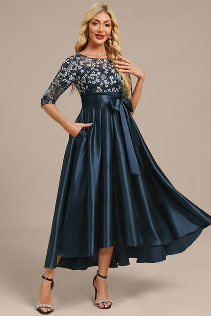 Robe Chic Élégante Satinée