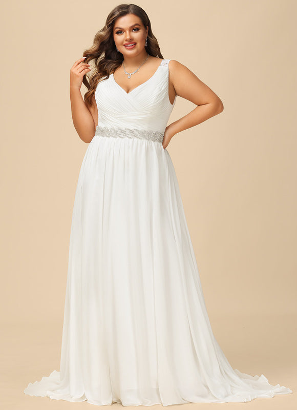Robe Chic Chiffon Traîne - gallery 5