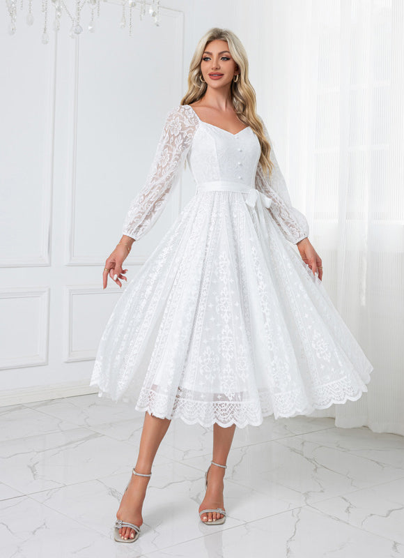 Robe Chic Midi Dentelle Élégante