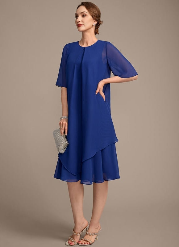 Robe Chic Chiffon Azur - gallery 4