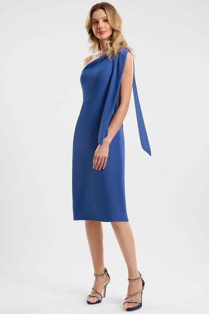 Robe Chic Asymétrique Bleu - gallery 3