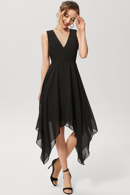 Robe Chic Asymétrique Vaporeuse - gallery 1