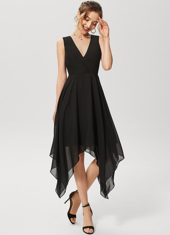 Robe Chic Asymétrique Vaporeuse - gallery 1