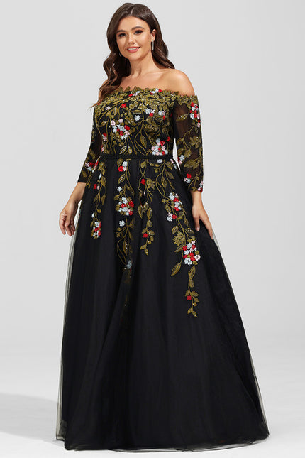 Robe Chic Lueur Florale Sombre - gallery 9