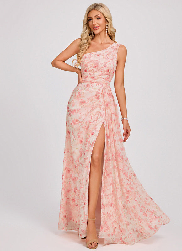 Robe Chic Asymétrique Beige