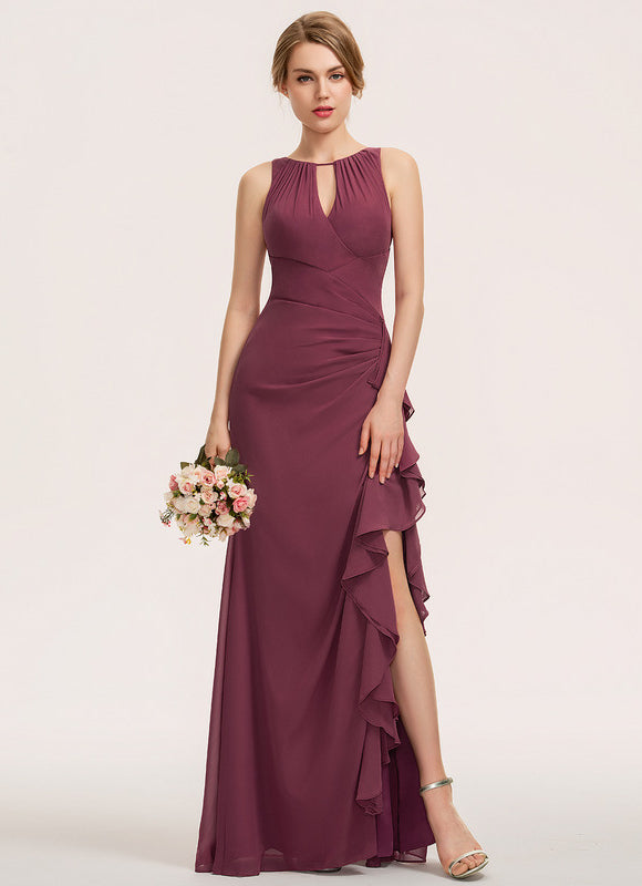 Robe Chic Bordeaux Volante
