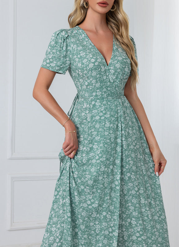Robe Chic Fleurie Cobalt - gallery 9