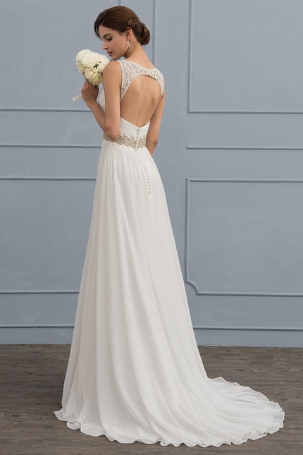 Robe Chic Chiffon Traîne - gallery 4