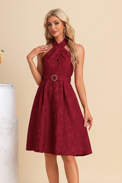 Robe Chic Trapèze Jacquard - gallery 4