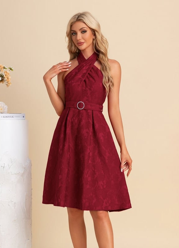 Robe Chic Trapèze Jacquard - gallery 4