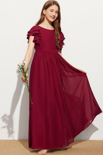Robe Chic Mousseline Prune - gallery 3