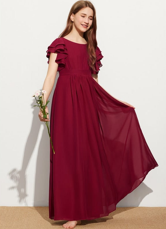Robe Chic Mousseline Prune - gallery 3