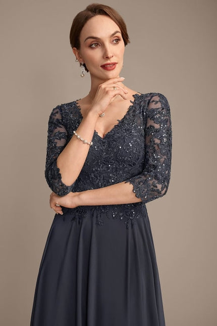 Robe Chic Longue Bleu Cobalt - gallery 1